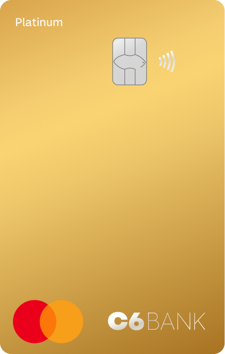 Cartão Gold na cor dourado.
